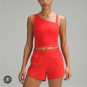 Lululemon everlux asymmetrical tennis crop tank
